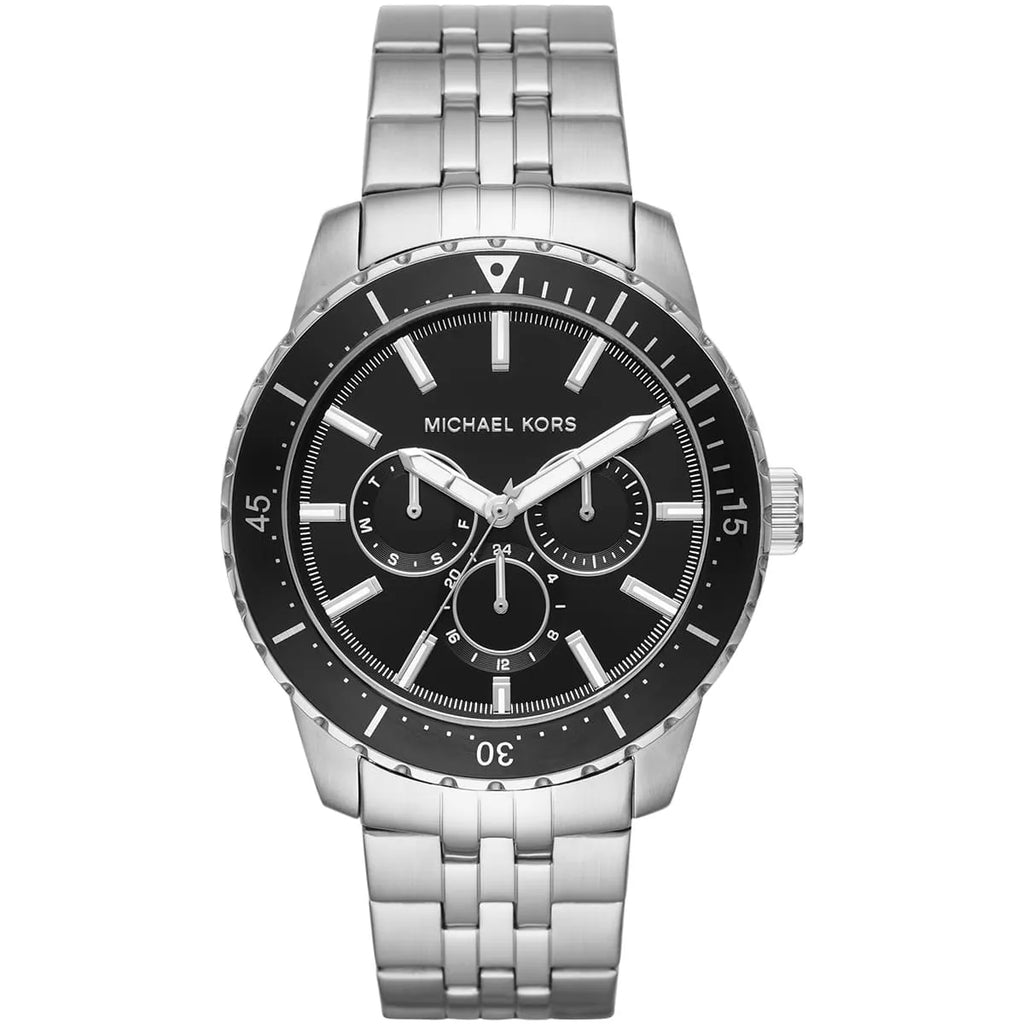 Men's Michael Kors Watch MK7156 - Silver Stainless Steel with Black Dial