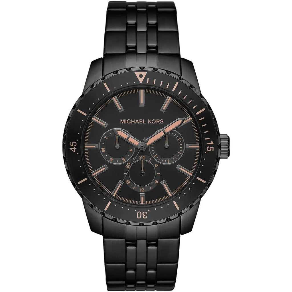 Michael Kors Men's Watch MK7157 - Black Dial with Black Metal Band