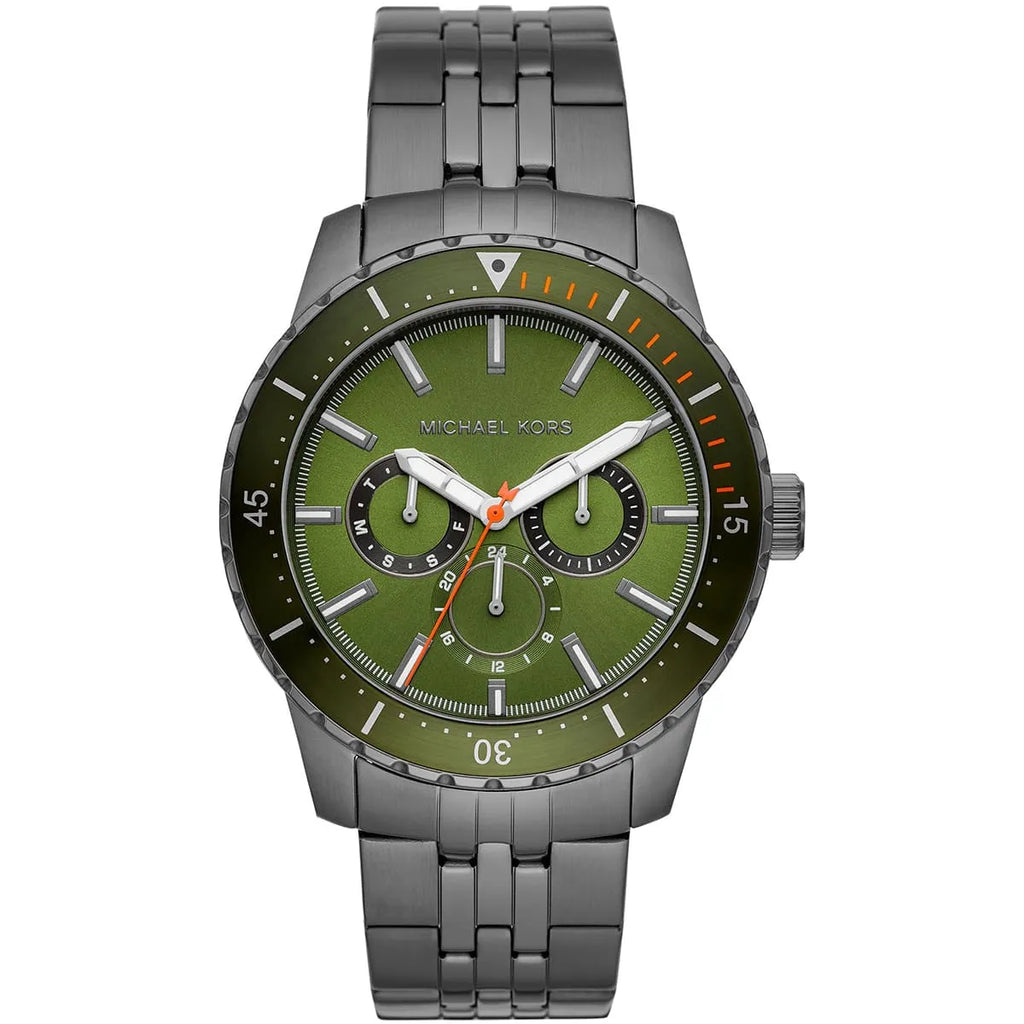 Michael Kors Cunningham MK7158: Modern Green and Gray Men's Watch