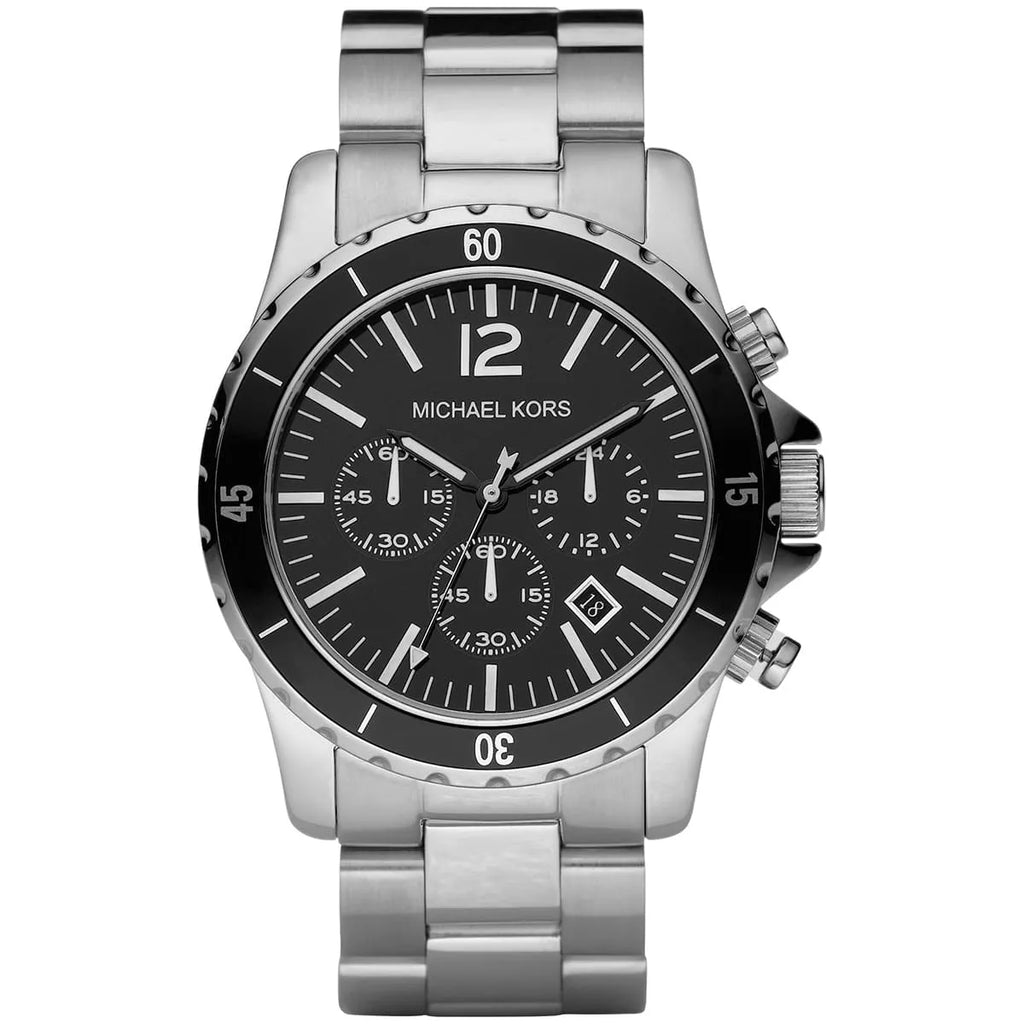 Michael Kors Everest Watch MK8140 - Black Dial and Silver Metal Band