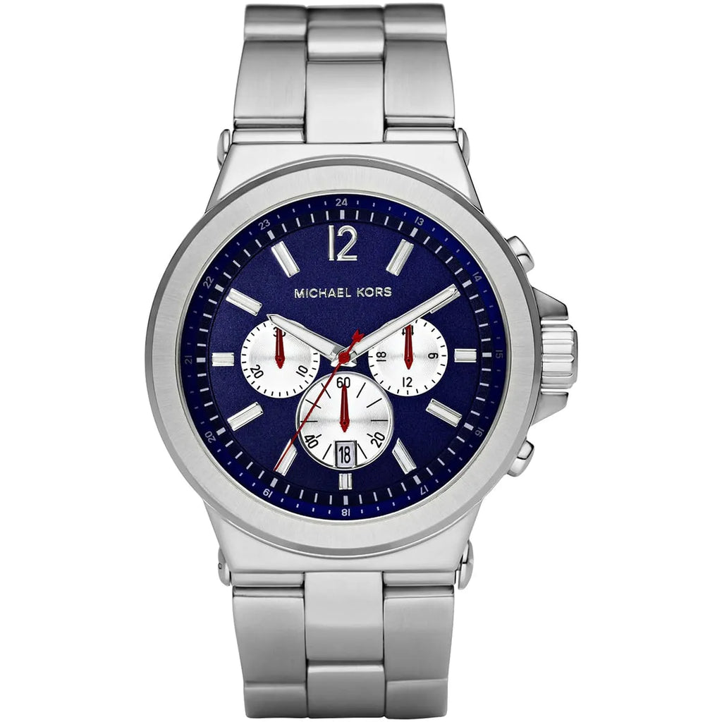 Michael Kors Men's Dylan Watch MK8171 - Navy Dial and Silver Bracelet