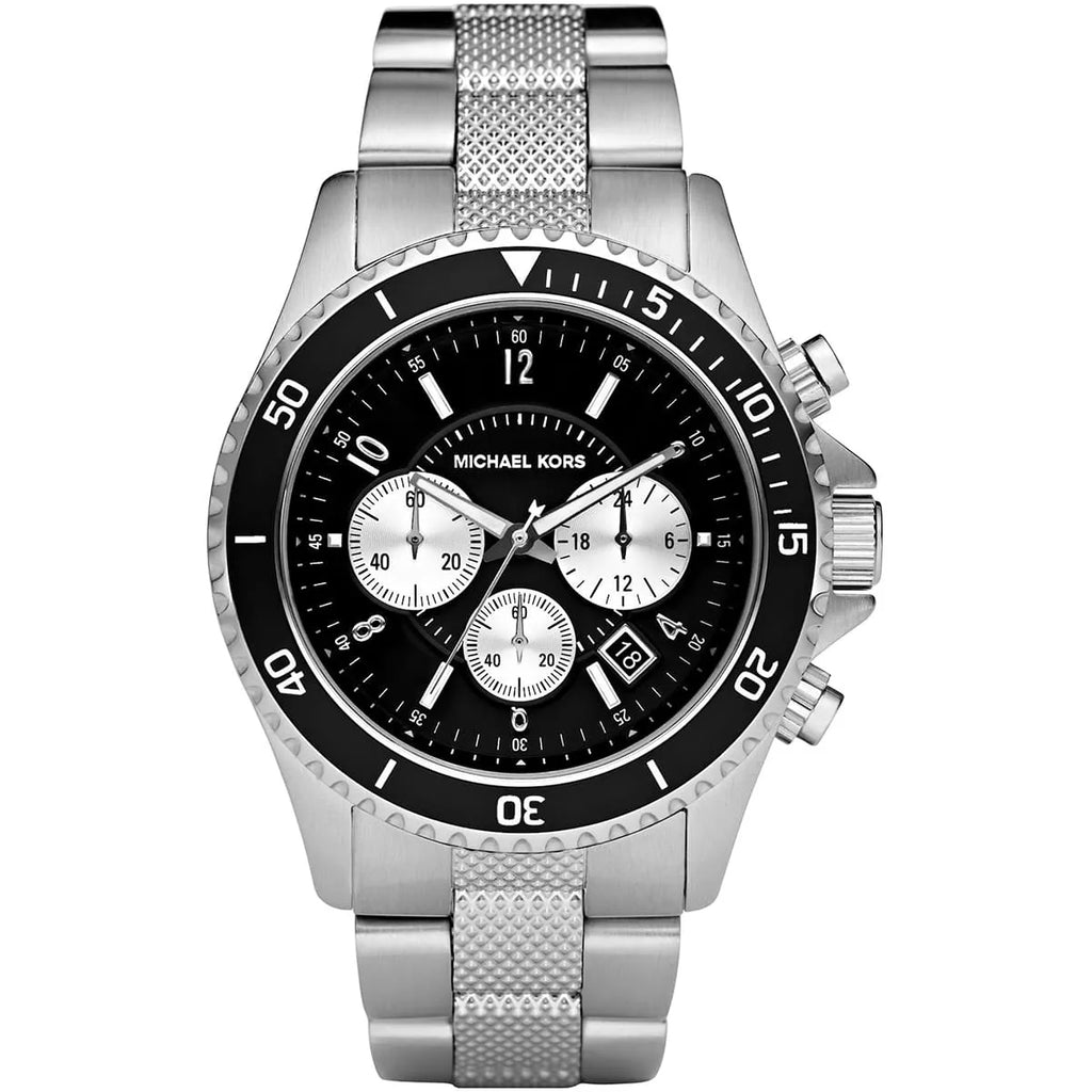 Michael Kors Everest Watch MK8174 - Black Dial and Silver Metal Band
