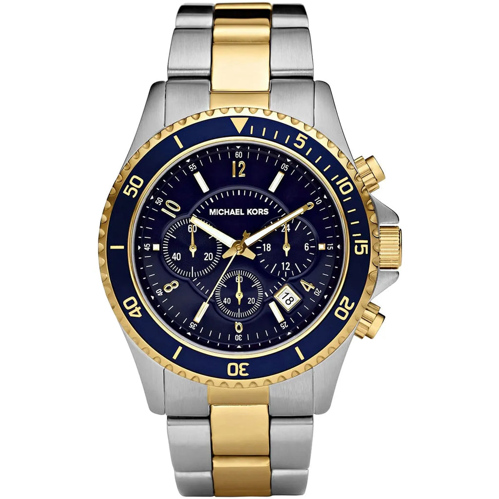 Men's Two-Tone Michael Kors Watch MK8175 | Blue Everest Chronograph