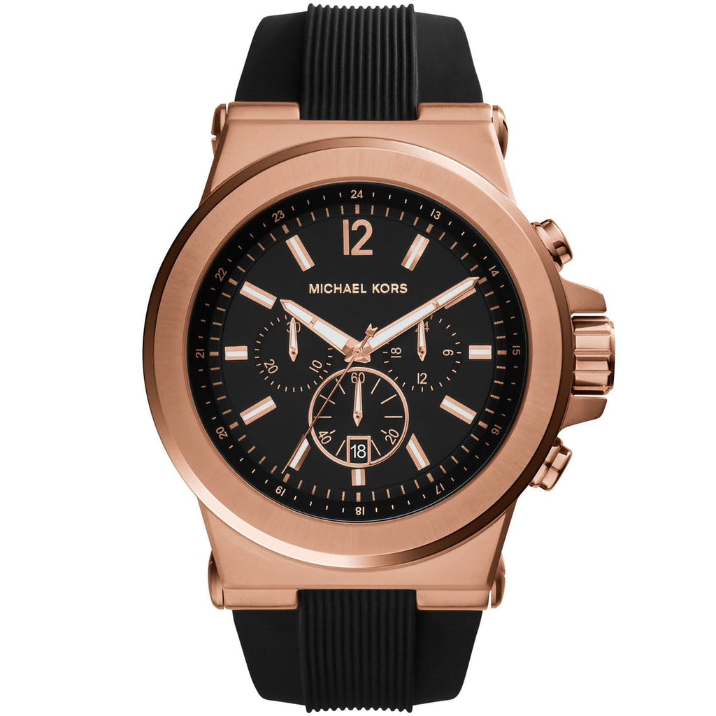 Michael Kors Tactical Dylan Men's Watch MK8184 | Black Rubber Strap