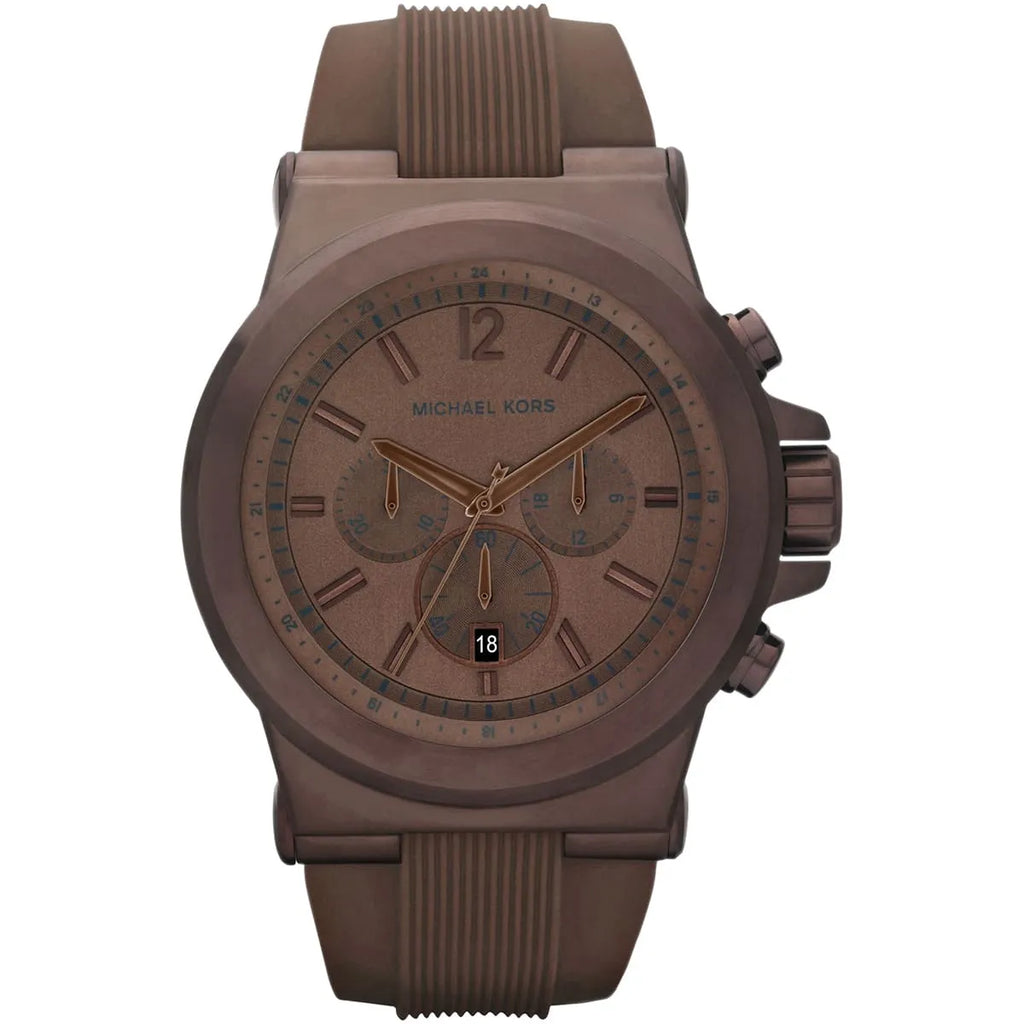 Michael Kors Men's Dylan Watch MK8216 | Brown Dial and Silicone Strap