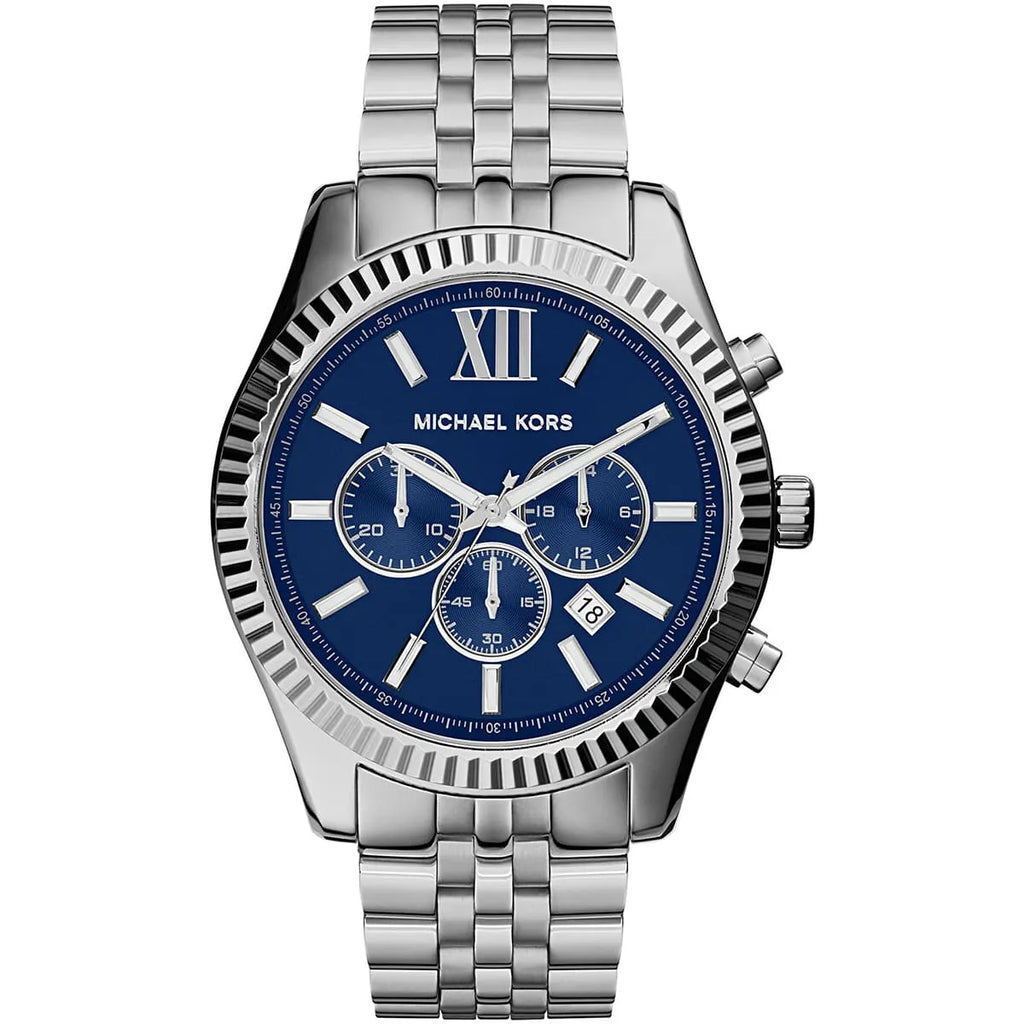Michael Kors Lexington Watch MK8280 - Navy Dial and Silver Bracelet