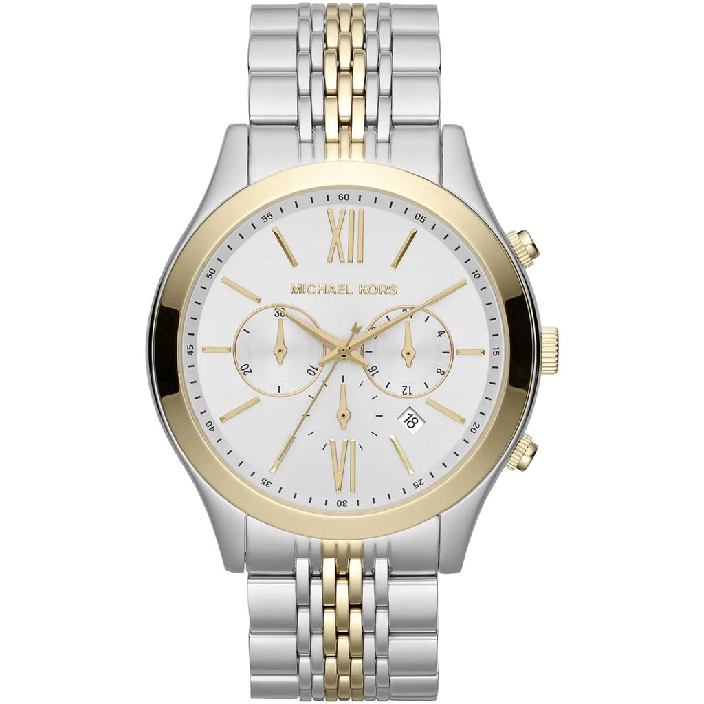Michael Kors Brookton MK8306 Watch | White and Two-Tone Design