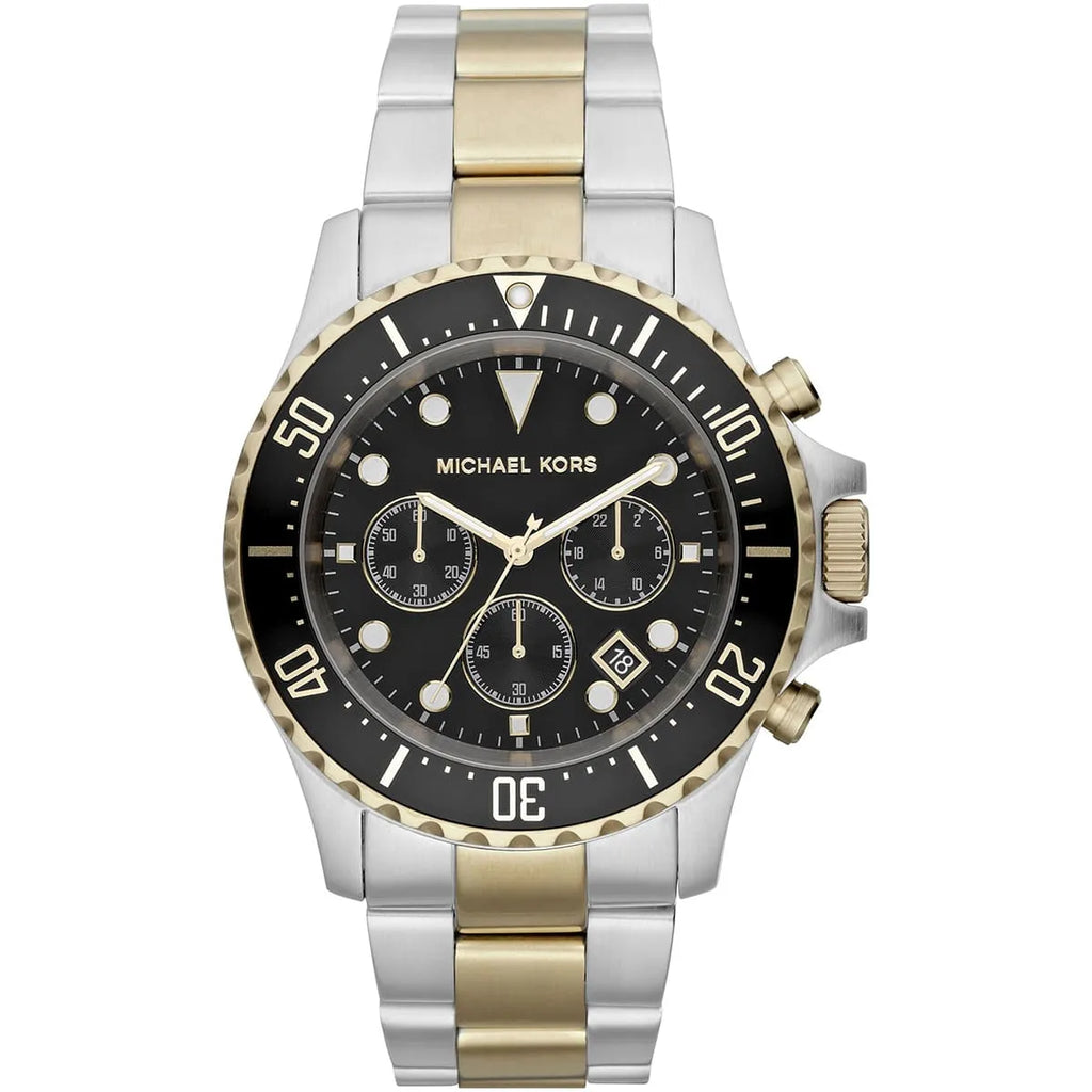 Michael Kors Men's Everest Watch MK8311 | Black and Two-Tone Design