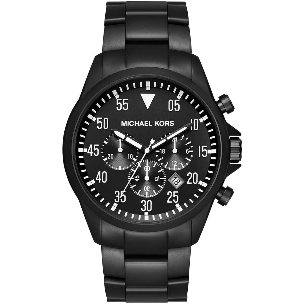 Michael Kors Men's Gage MK8414 Watch | All-Black Stainless Steel