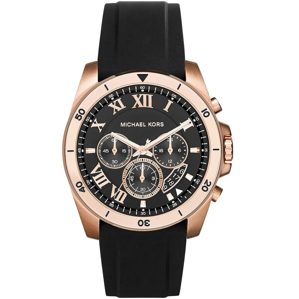 Michael Kors Brecken Watch MK8436 | Black Dial with Silicone Strap