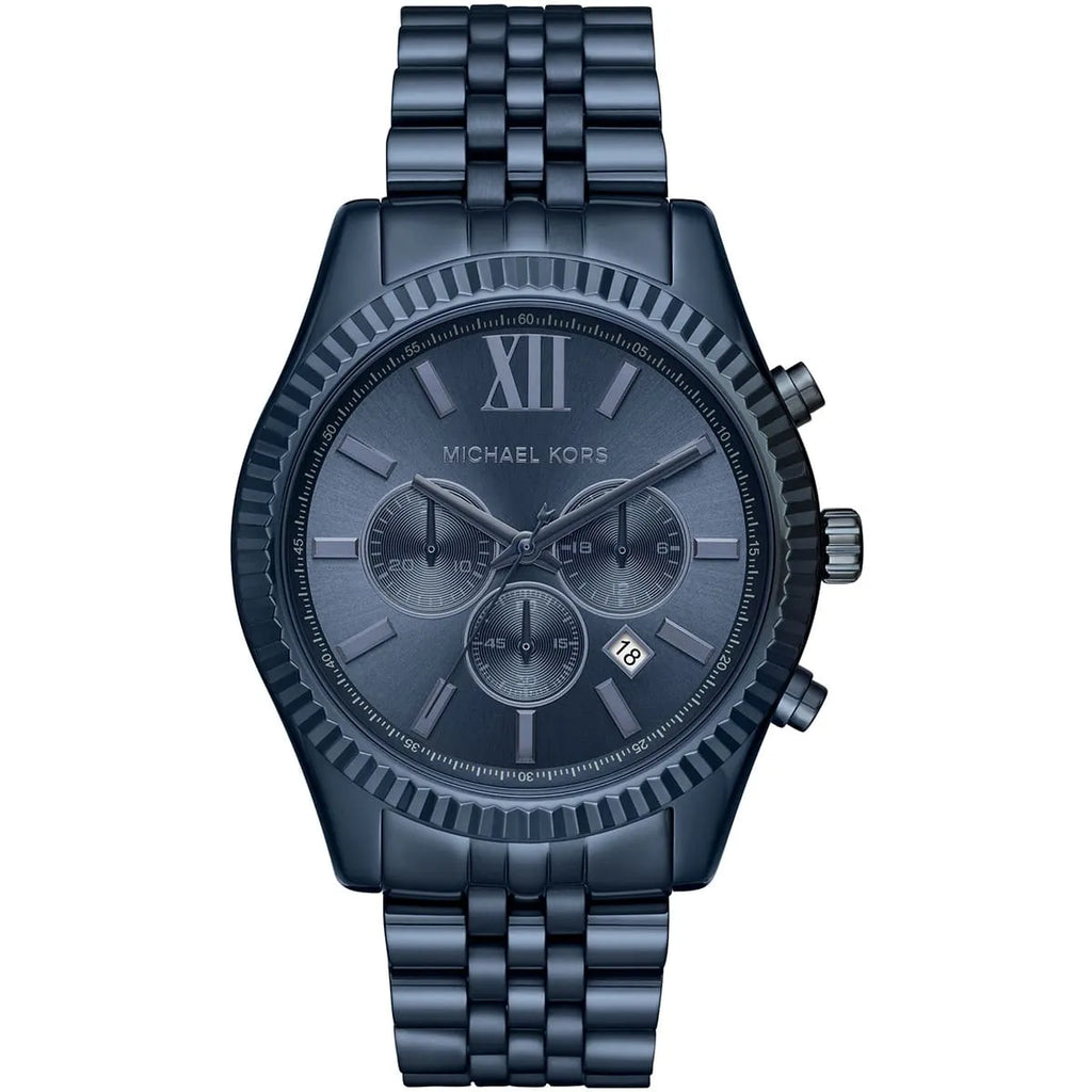 Michael Kors Lexington Men's Watch MK8480 | Blue Dial with Metal Band
