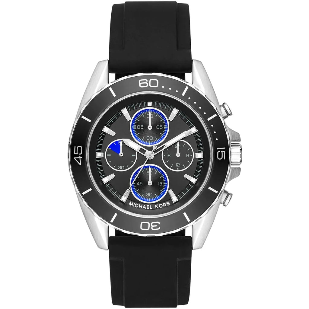 Michael Kors Jet Master Men's Watch MK8485 with Black Rubber Strap
