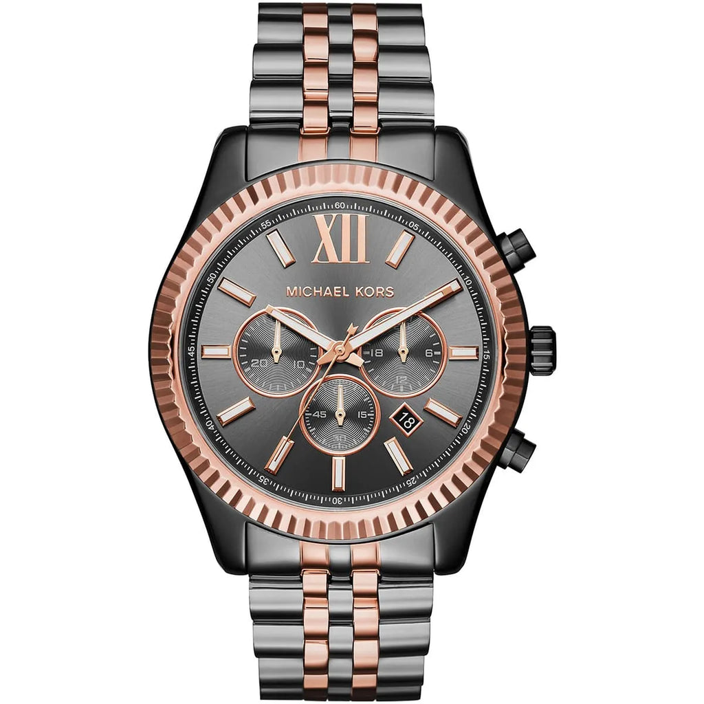 Michael Kors Lexington Watch MK8561 | Gray Dial with Rose Gold Accents