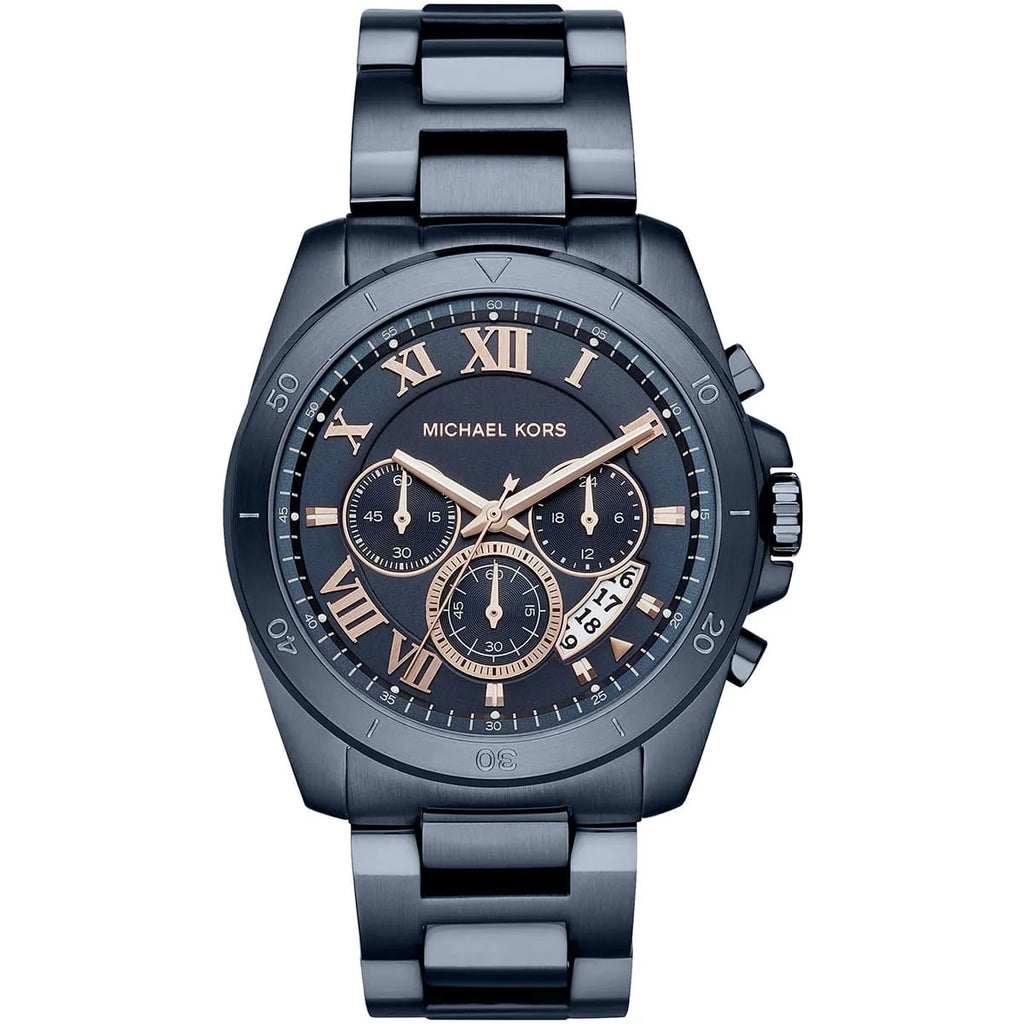 Michael Kors Men's Brecken Watch MK8610 - Blue Dial and Metal Bracelet
