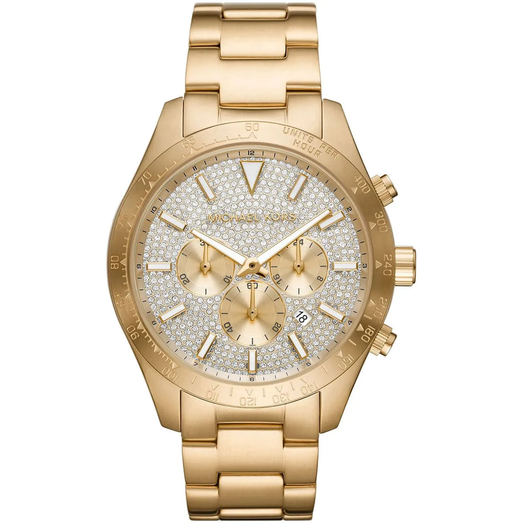 Michael Kors Men's Layton Watch | Gold Case with Crystal Dial | MK8873