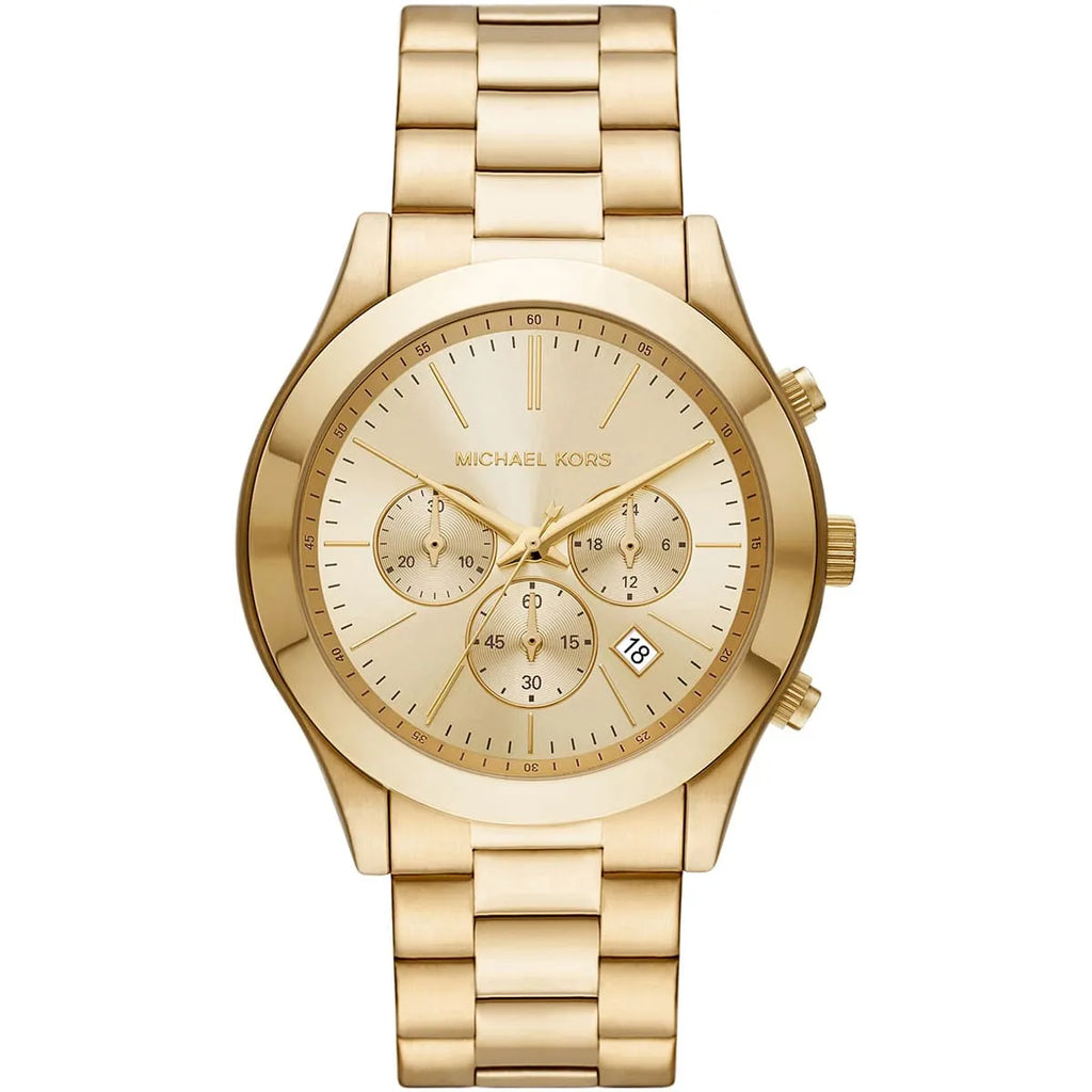 Michael Kors Men's Runway Watch | Gold Case with Gold Dial | MK8909