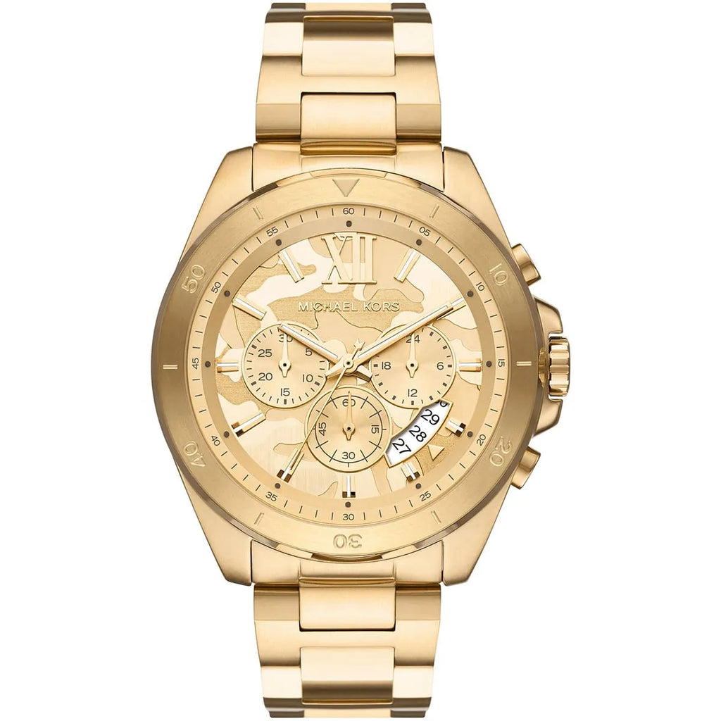 Gold-Tone Chronograph Watch | Michael Kors Brecken for Men | MK8934