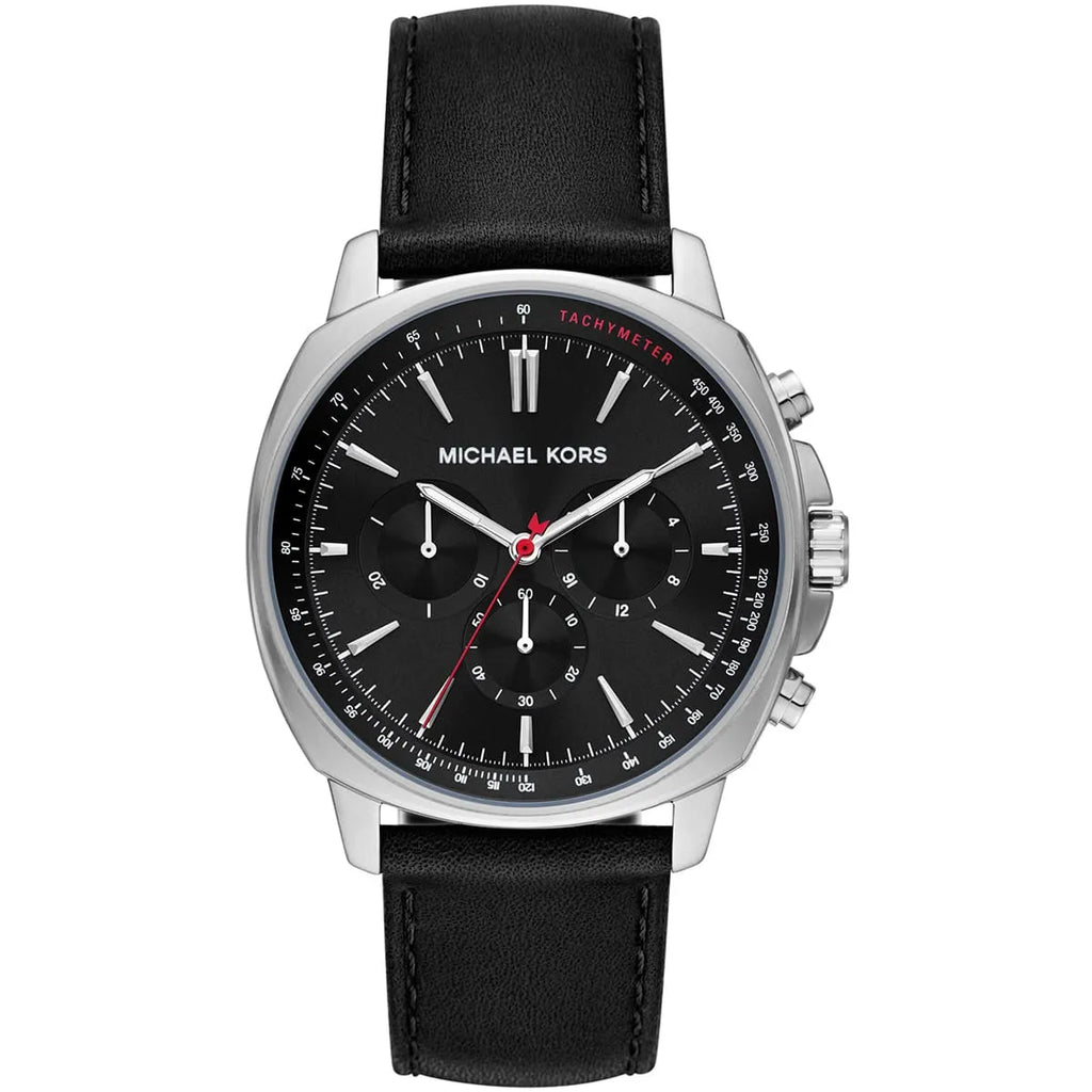 Michael Kors Sullivan Watch MK8997 - Black Dial and Leather Strap