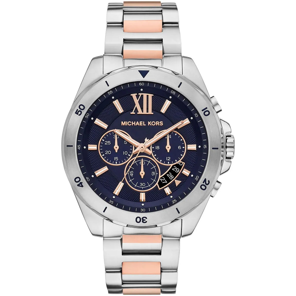 Sporty Two-Tone Michael Kors Watch for Men MK9065 - Brecken Blue Dial