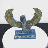 Isis Statue — Blue Winged, Hand-Carved Replica