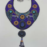 Handcrafted Egyptian Eye of Horus Beaded Collar Necklace