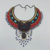 Egyptian Winged Scarab Collar Necklace – Handmade Usekh Broad Collar