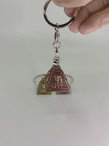 Egyptian Pyramid Keychain Set — Handmade Metal