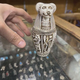 Canopic Jars Set — Creamy White Stone