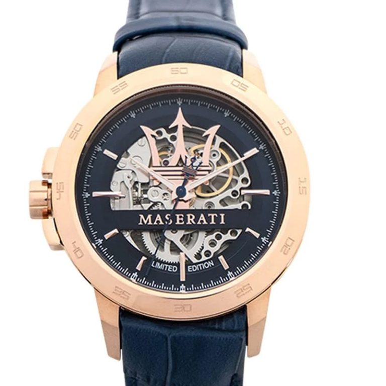 Maserati Men's Watch R8821119005 - Blue Dial with Leather Band