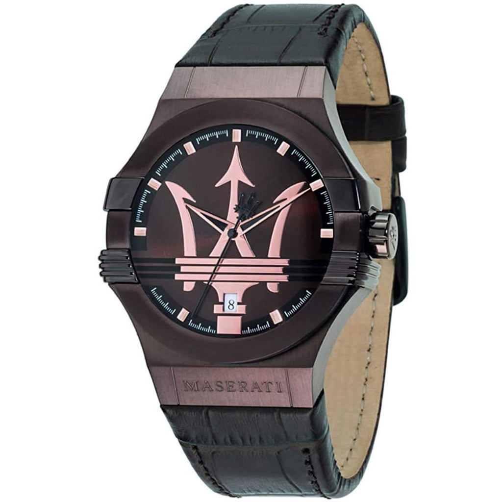Maserati Potenza Men's Watch R8851108011 - Brown Dial and Leather Band