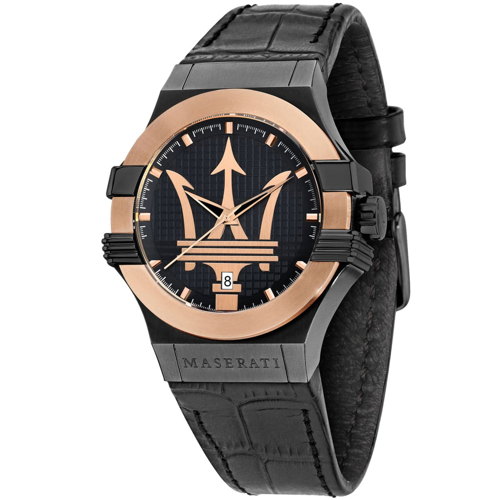 Maserati Potenza Men's Watch R8851108032 - Blue Dial and Leather Strap