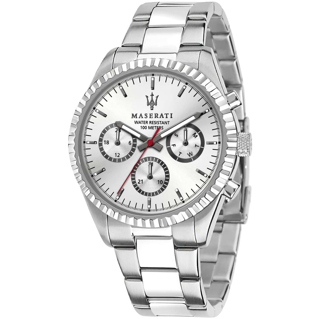 Maserati Competizione Watch R8853100018 - Silver Dial and Steel Band