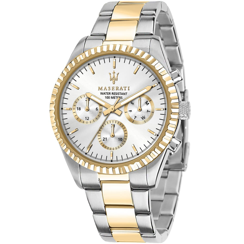 Maserati Competizione Watch R8853100021 - Gold/Silver Metal Bracelet