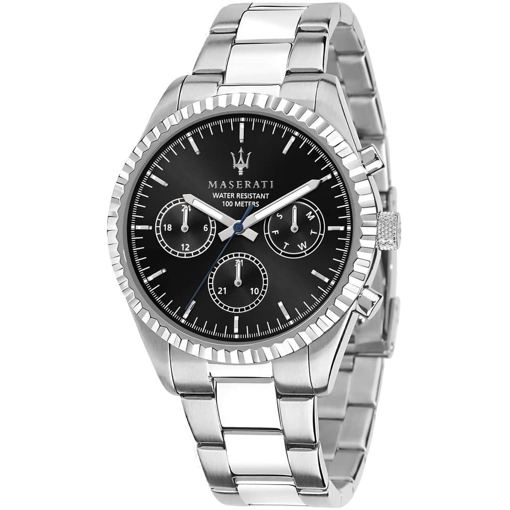 Maserati Competizione R8853100023 Watch - Black Dial and Silver Band