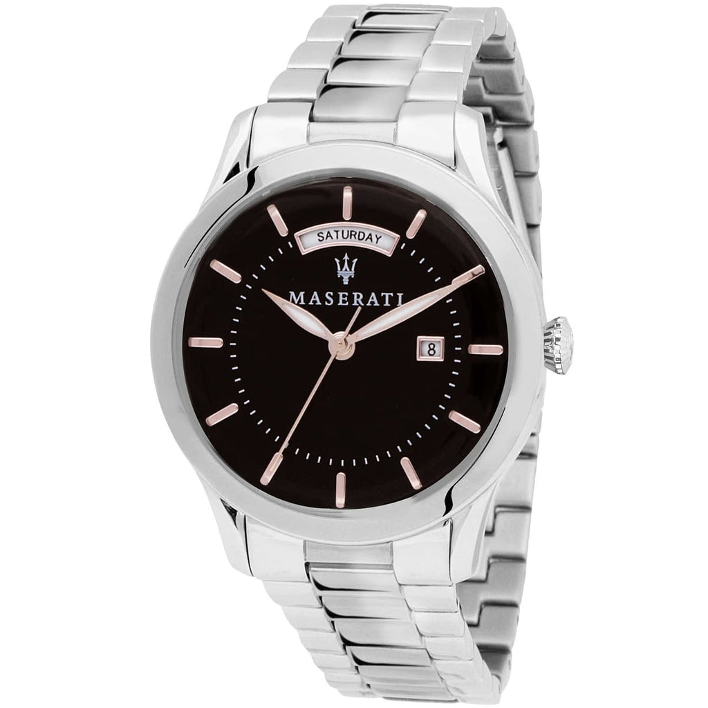 Maserati Tradizione Watch R8853125002 - Black Dial with Silver Band