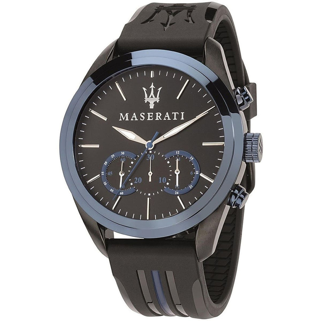 Maserati Traguardo Watch R8871612006 - Black Dial and Rubber Strap