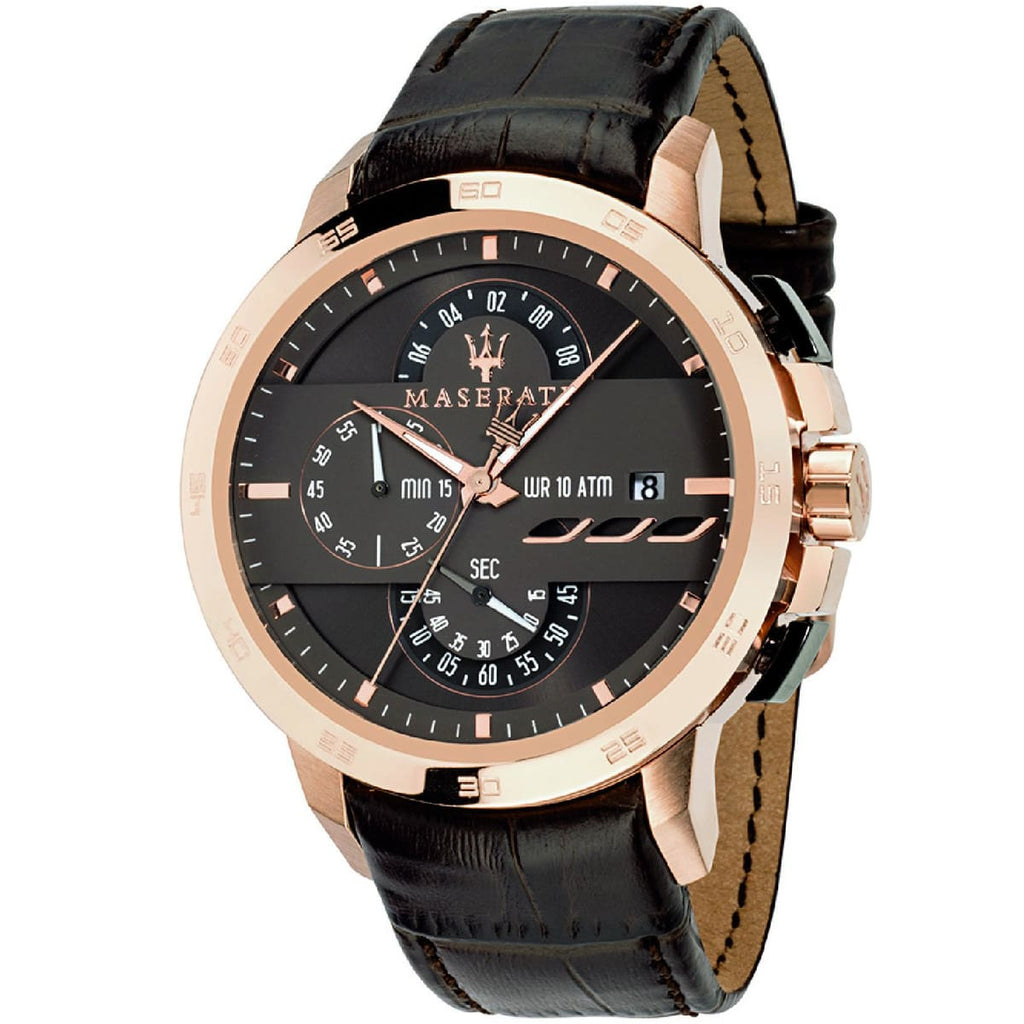 Maserati Ingegno Men's Watch R8871619001 - Brown Dial and Leather Band
