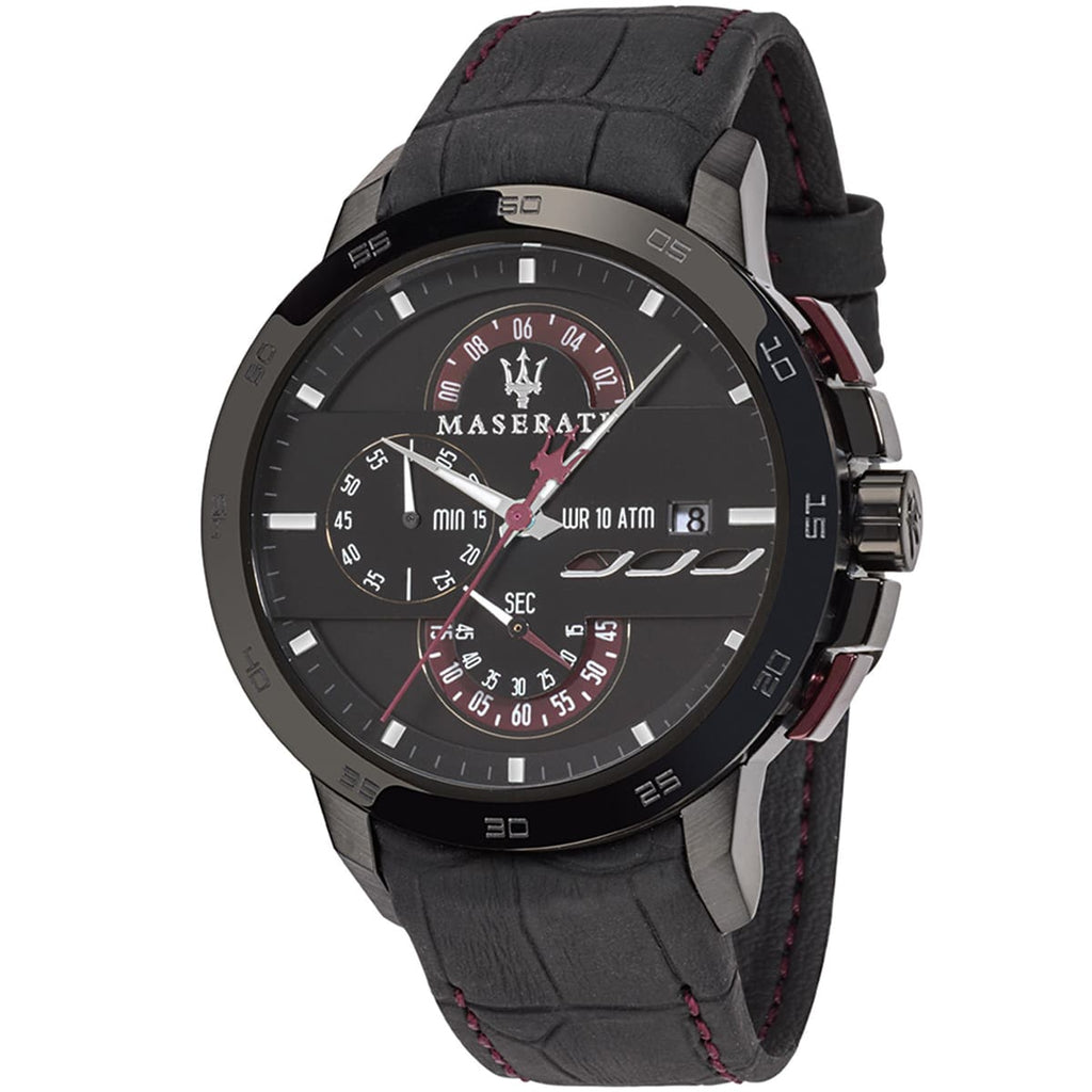 Maserati Ingegno Men's Watch R8871619003 - Black Dial and Leather Band