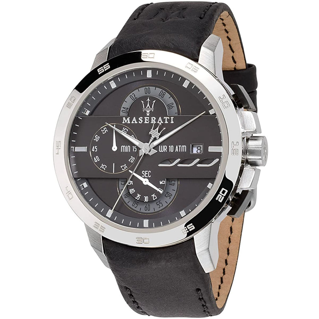 Maserati Ingegno Men's Watch R8871619004 - Black Dial and Leather Band