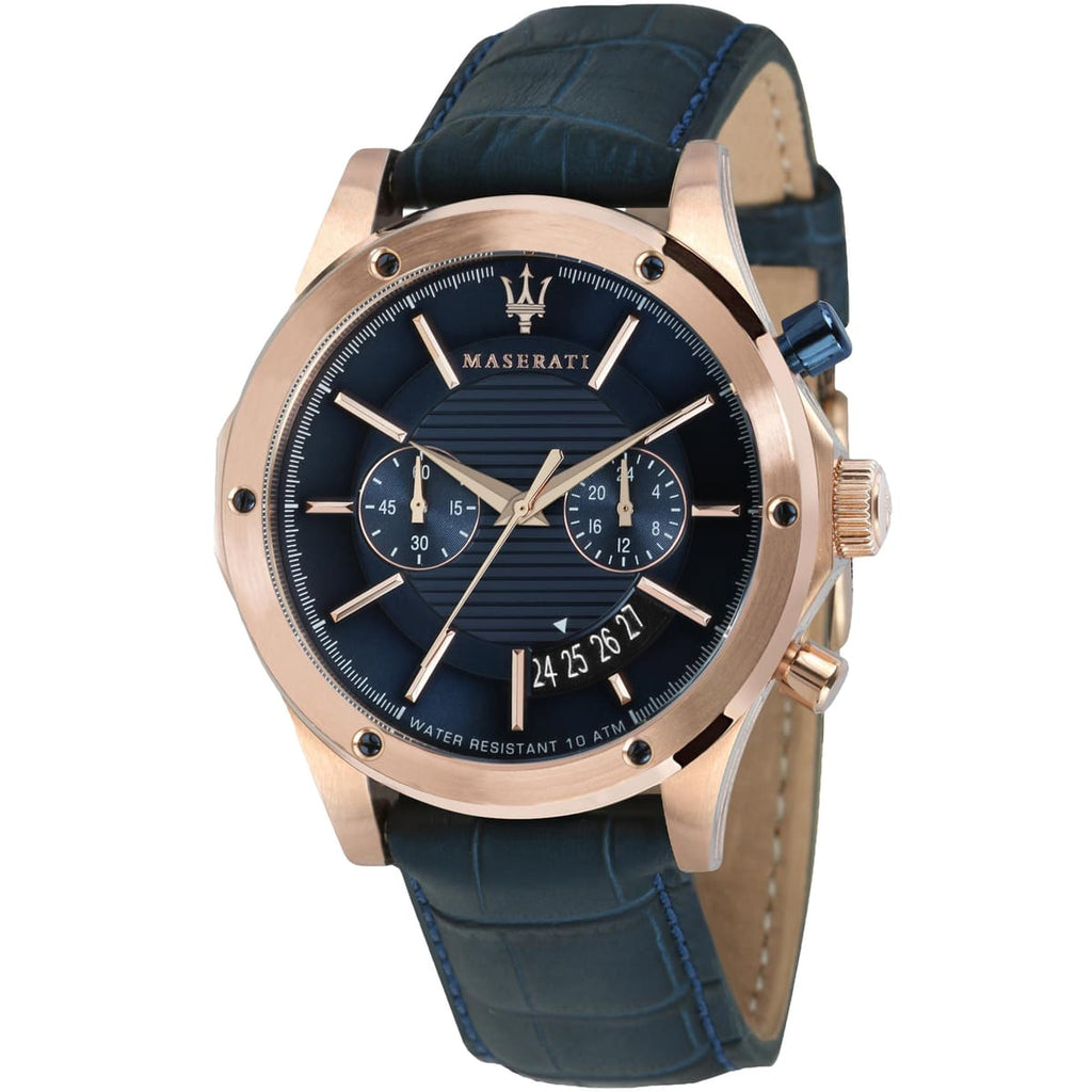 Maserati Circuito Watch R8871627002 - Blue Dial and Leather Strap