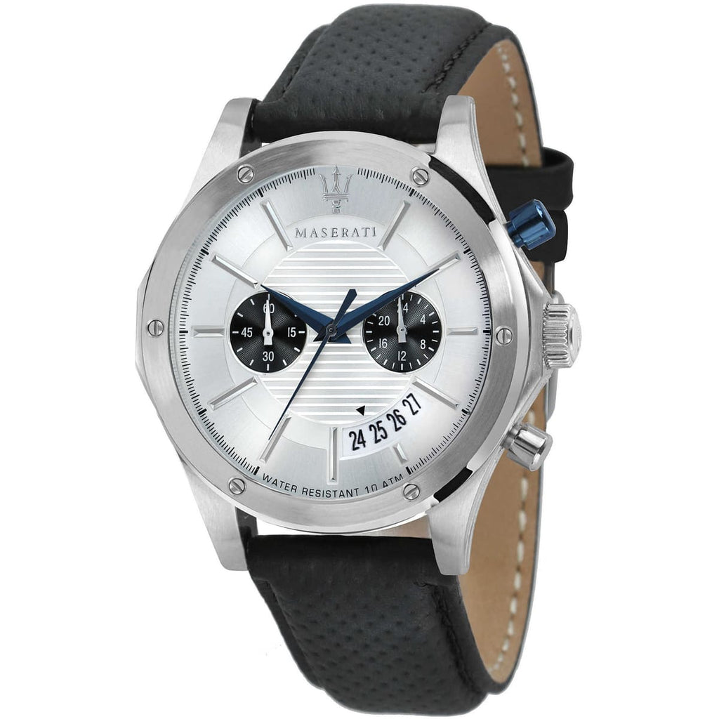 Maserati Circuito Watch R8871627005 - Silver Dial and Leather Strap