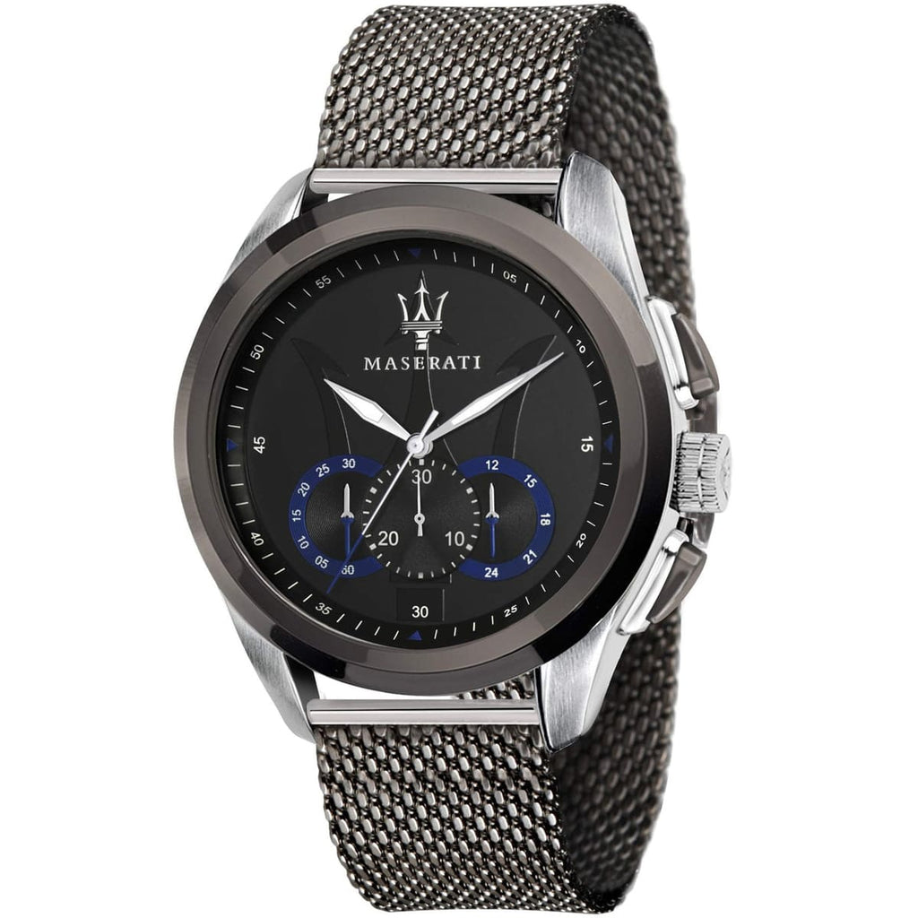 Maserati Traguardo Watch R8873612006 - Black Dial and Metal Bracelet