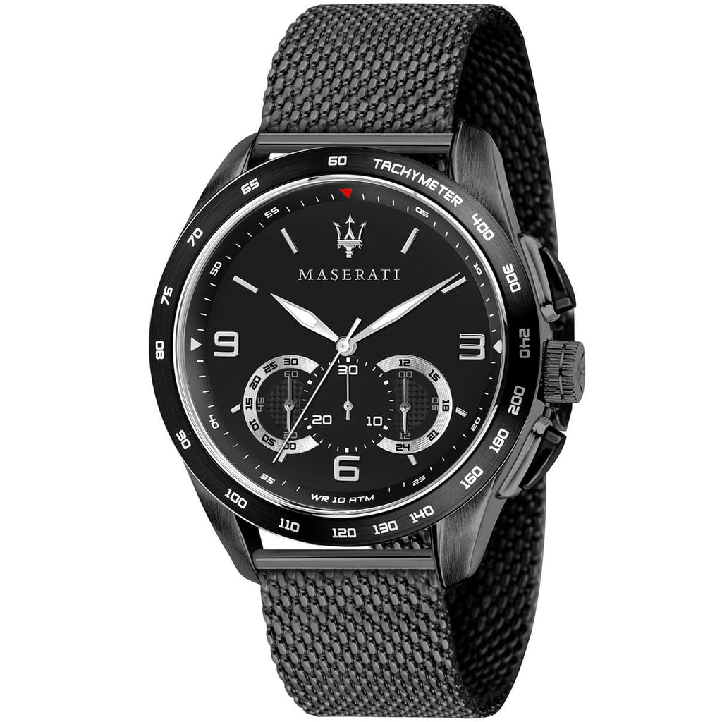 Maserati Traguardo R8873612031 Men's Watch - Black Dial and Metal Band