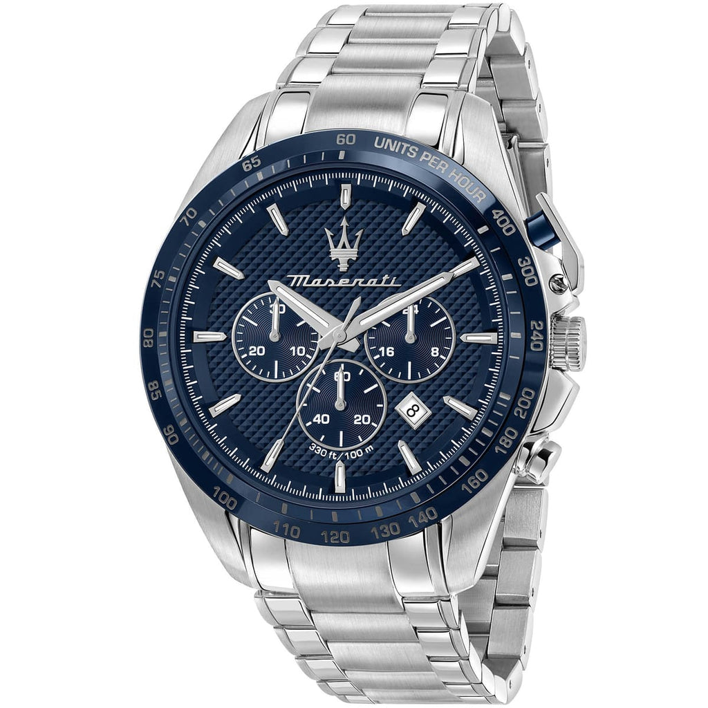 Maserati Traguardo R8873612043 Watch - Silver Metal Band and Blue Dial