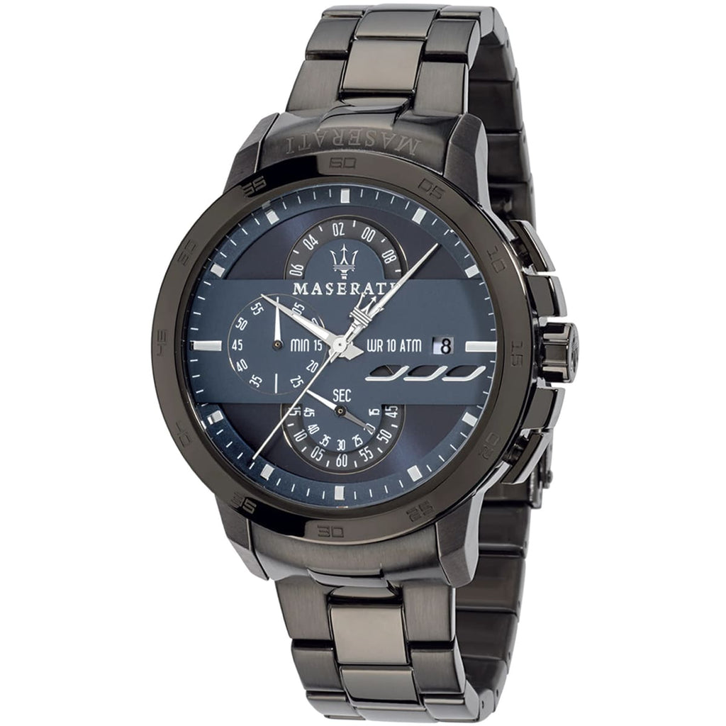 Maserati Ingegno Watch R8873619001 - Black Bracelet with Blue Dial