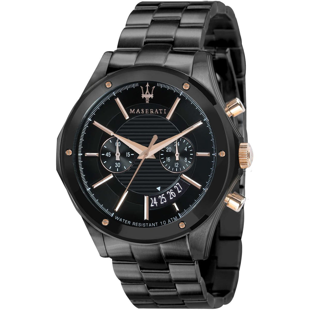 Maserati Ricordo Watch R8873627001 - Black Dial and Black Steel Band