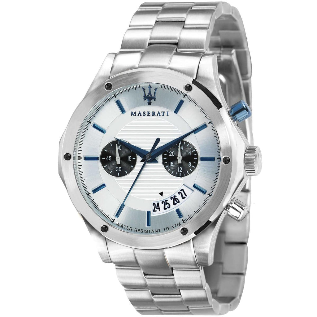 Maserati Men's Watch R8873627005 - Silver Dial and Matching Steel Band