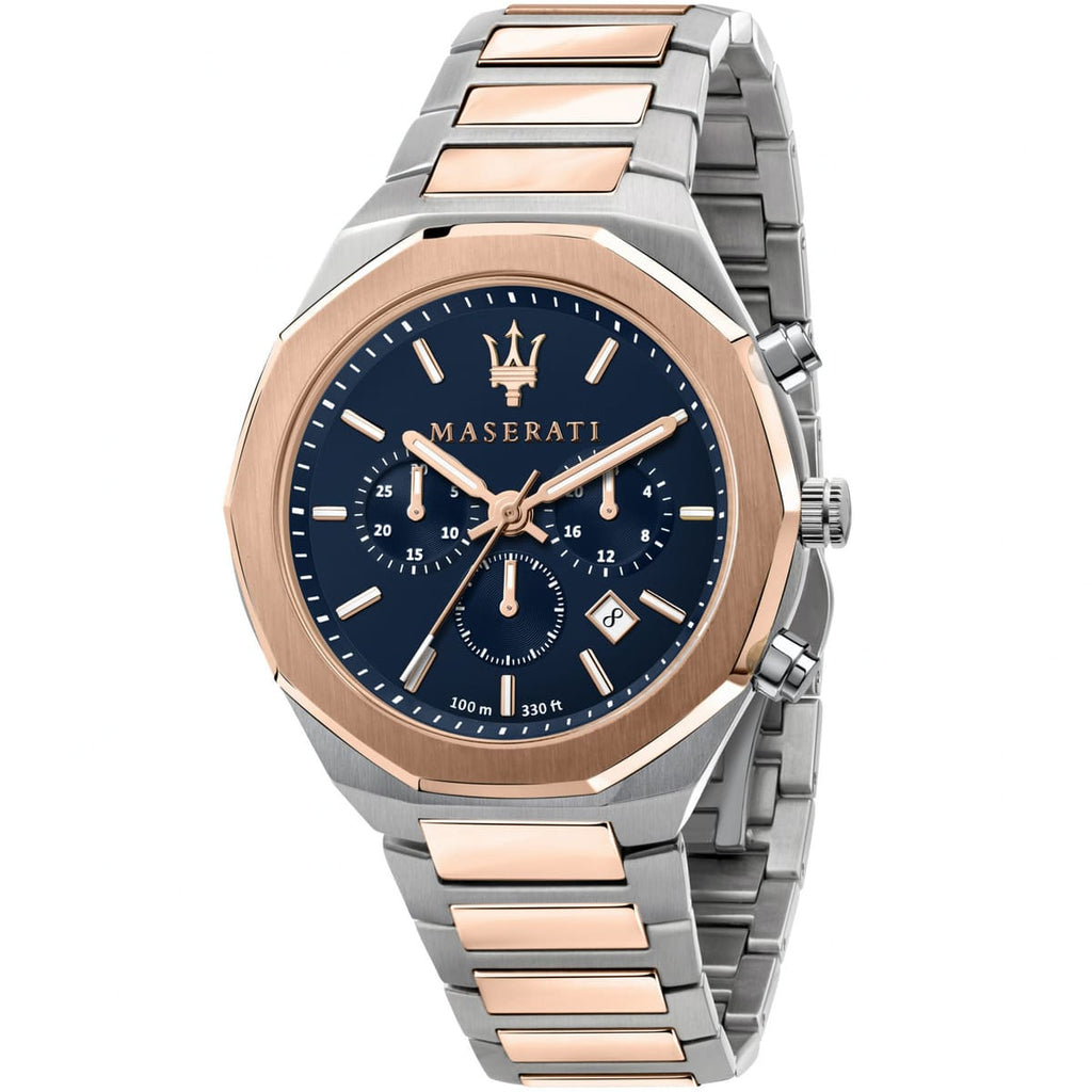 Maserati Stile R8873642002 Watch - Blue Dial with Two-Tone Bracelet