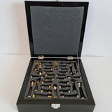 Museum reproduction of Asfour crystal chess set, handmade in Egypt