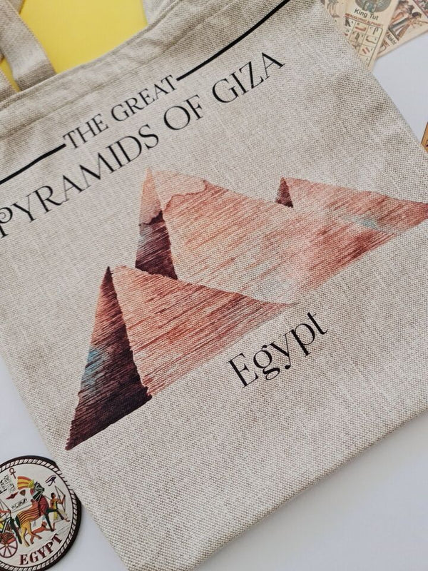 Lovely Large Giza Pyramids Handmade tote bag